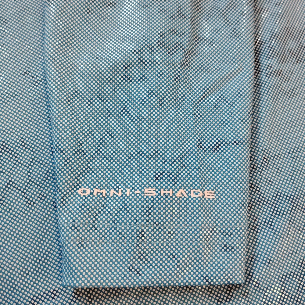 Columbia PFG Shirt Mens XL Blue Gray Long Sleeve Shiny Fish Scale Omni Shade - Picture 6 of 13